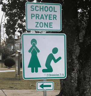 Prayer Zone Signs Encourage People To Pray